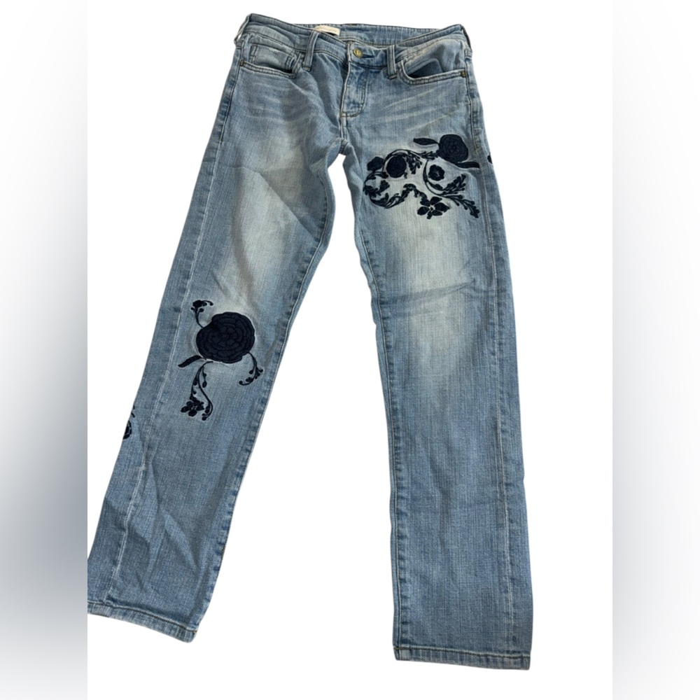 Pilcro and the Letterpress Denim with Dark Embroidery